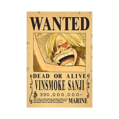 Anime Luffy Gear 5 One Pieces Bounty Wanted Posters