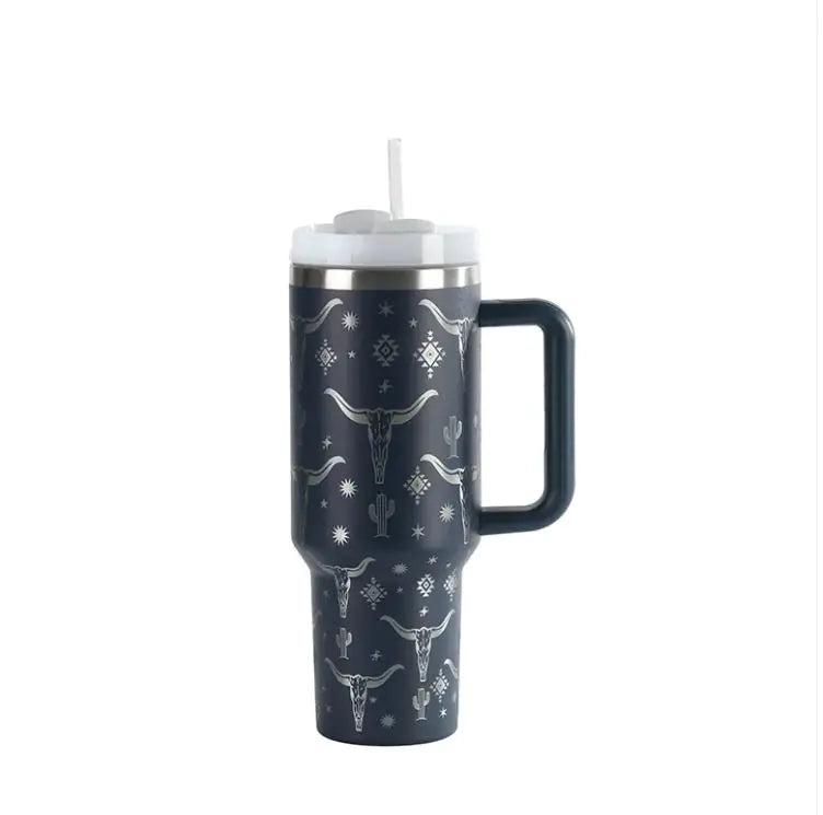 Laser Cow Head Printing Warm Vacuum Cup