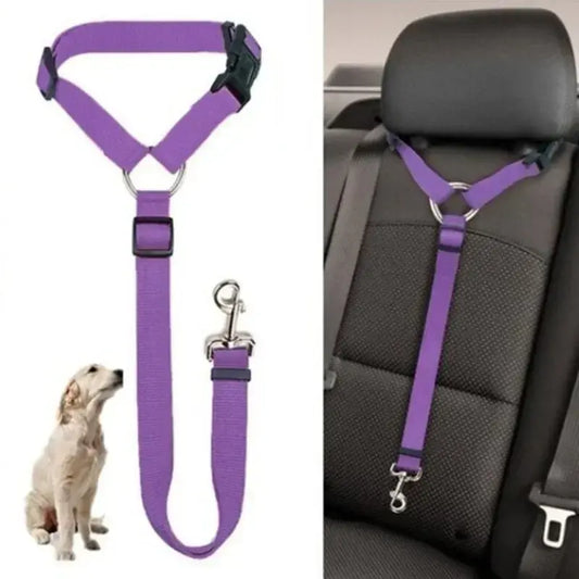 Pet Car Seat Belt & Harness Safety And Style