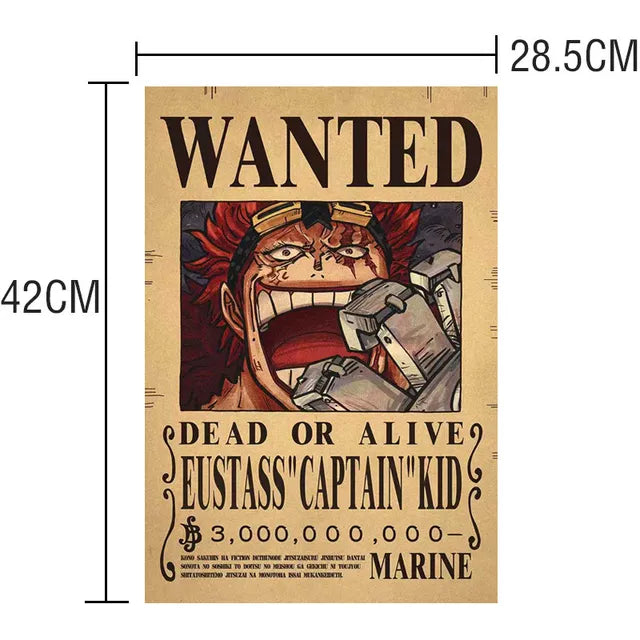 Anime Luffy Gear 5 One Pieces Bounty Wanted Posters