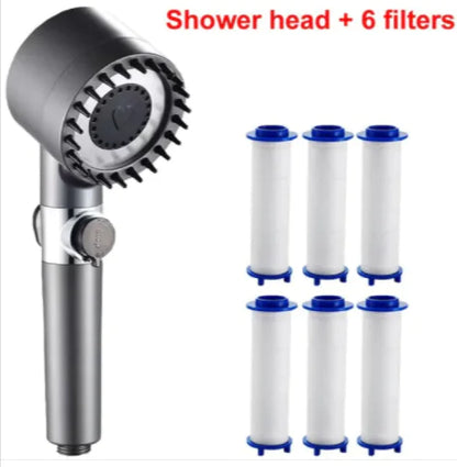 3-Mode High Pressure Shower Head – Portable Filter Rainfall Faucet