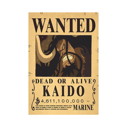 Anime Luffy Gear 5 One Pieces Bounty Wanted Posters