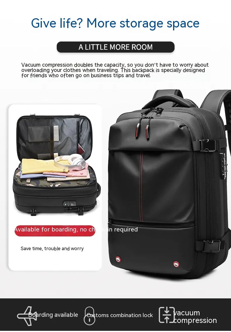 Multifunction Computer Bag Vacuum Compression Travel Backpack