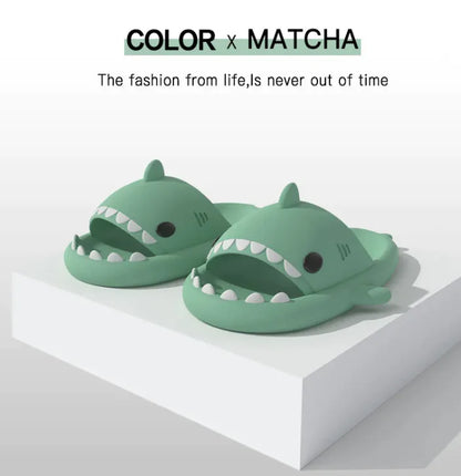 Adult Shark Cartoon Slippers, Indoor Outdoor Funny Slippers