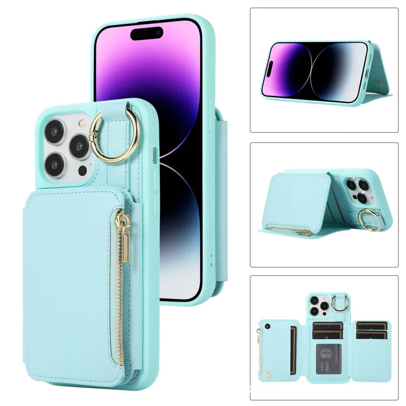 Adhesive Phone Case with Lanyard & Multi-Card Holder