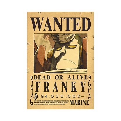 Anime Luffy Gear 5 One Pieces Bounty Wanted Posters