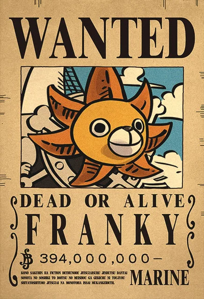 Anime Luffy Gear 5 One Pieces Bounty Wanted Posters