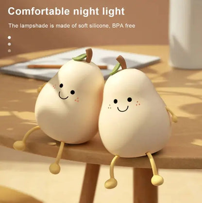 LED Pear Fruit Night Light USB Rechargeable